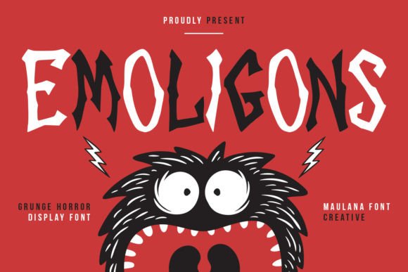 Emoligons Font: A Bold Display Typeface for Impactful Campaigns