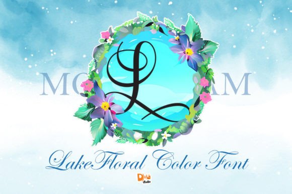 Lake Floral Monogram Font