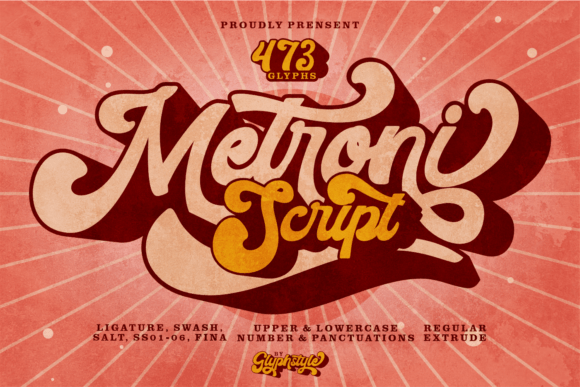 Metroni: A Retro Script Font for Web Design