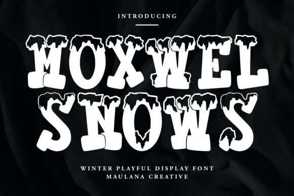 Moxwel Snows: A Playful Display Font for Winter-Themed Editorial Projects