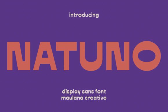 Natuno: A Display Font for Creative Publication Design