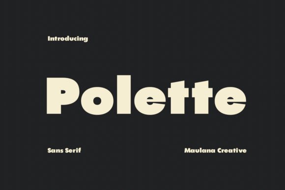 Polette Font: A Modern Display Typeface for Digital Design