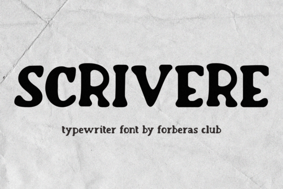 Scrivere: A Unique Display Font